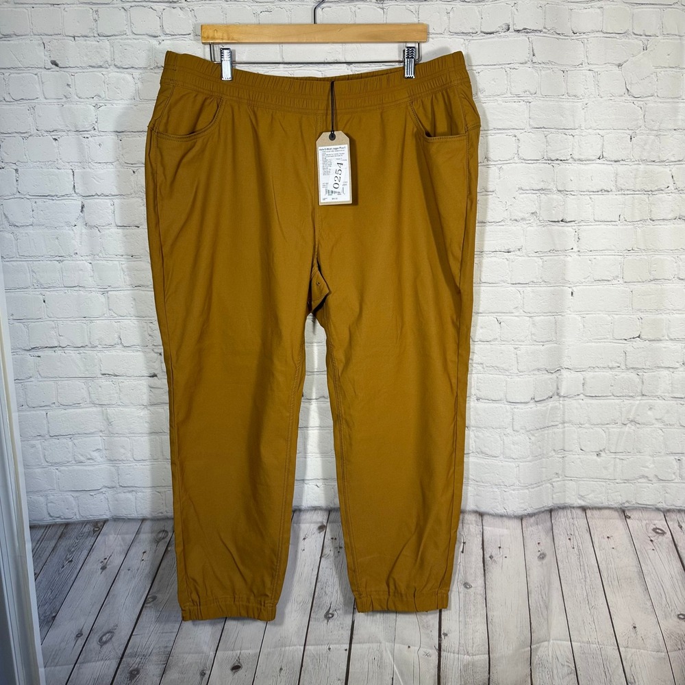 Prana Halle E-Waist Jogger Plus II Antique Bronze Womens 20W New